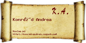 Konrád Andrea névjegykártya
