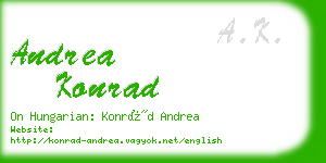 andrea konrad business card